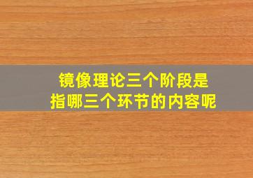 镜像理论三个阶段是指哪三个环节的内容呢