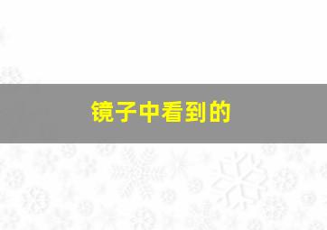 镜子中看到的