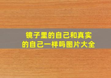 镜子里的自己和真实的自己一样吗图片大全