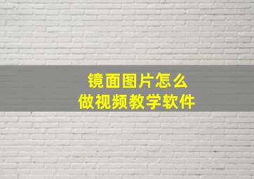 镜面图片怎么做视频教学软件