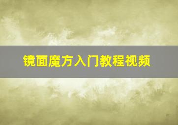 镜面魔方入门教程视频