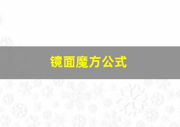 镜面魔方公式