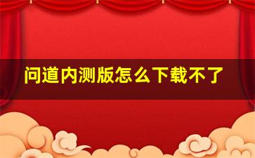 问道内测版怎么下载不了