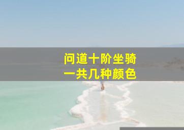 问道十阶坐骑一共几种颜色