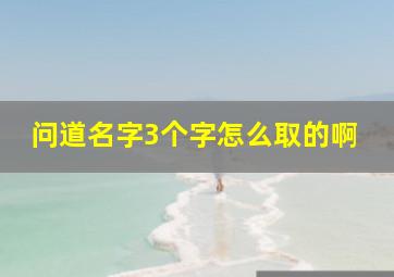 问道名字3个字怎么取的啊