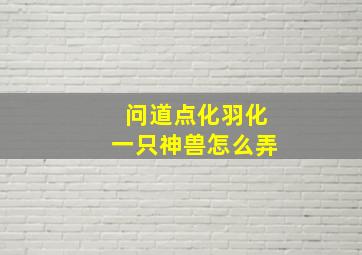 问道点化羽化一只神兽怎么弄