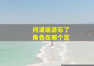 问道端游忘了角色在哪个区