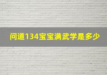 问道134宝宝满武学是多少