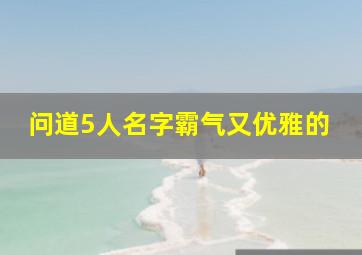 问道5人名字霸气又优雅的