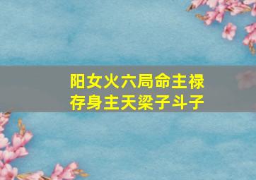 阳女火六局命主禄存身主天梁子斗子