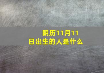 阴历11月11日出生的人是什么