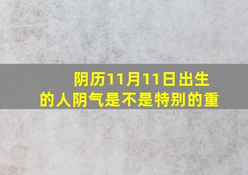 阴历11月11日出生的人阴气是不是特别的重