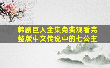 韩剧巨人全集免费观看完整版中文传说中的七公主