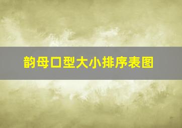 韵母口型大小排序表图