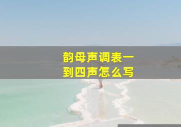 韵母声调表一到四声怎么写