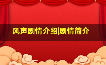 风声剧情介绍|剧情简介