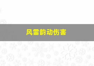 风雷韵动伤害