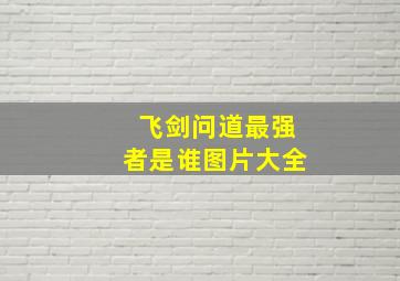 飞剑问道最强者是谁图片大全