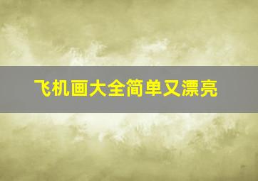 飞机画大全简单又漂亮