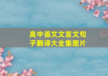 高中语文文言文句子翻译大全集图片