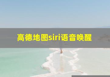 高德地图siri语音唤醒