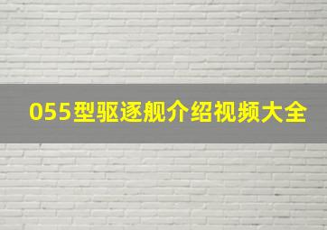 055型驱逐舰介绍视频大全