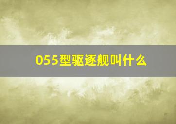 055型驱逐舰叫什么