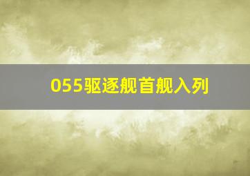 055驱逐舰首舰入列