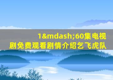 1—60集电视剧免费观看剧情介绍乞飞虎队