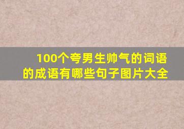 100个夸男生帅气的词语的成语有哪些句子图片大全