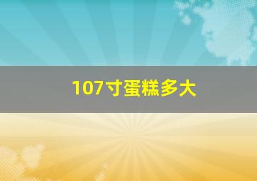 107寸蛋糕多大