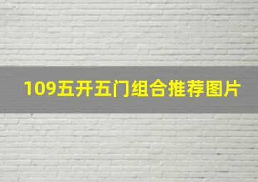 109五开五门组合推荐图片