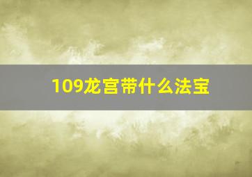 109龙宫带什么法宝