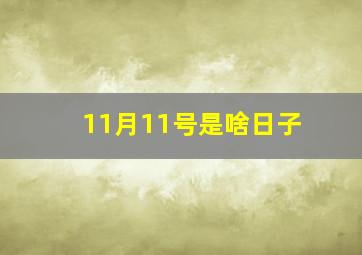 11月11号是啥日子