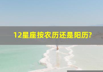 12星座按农历还是阳历?