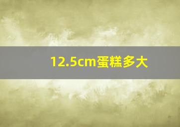 12.5cm蛋糕多大