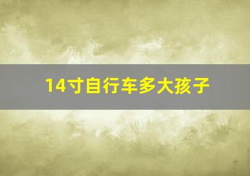 14寸自行车多大孩子