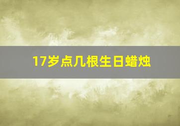 17岁点几根生日蜡烛