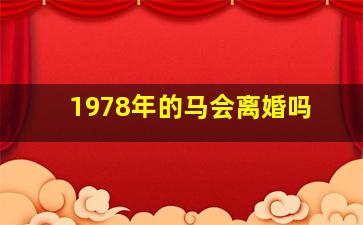 1978年的马会离婚吗