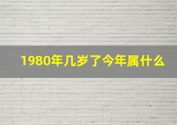 1980年几岁了今年属什么