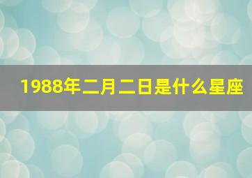 1988年二月二日是什么星座