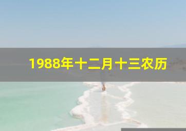 1988年十二月十三农历