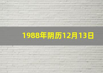 1988年阴历12月13日