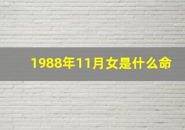 1988年11月女是什么命