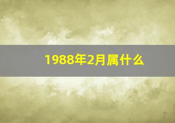 1988年2月属什么