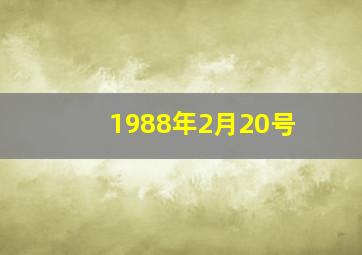 1988年2月20号