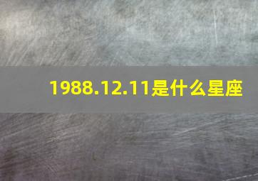 1988.12.11是什么星座