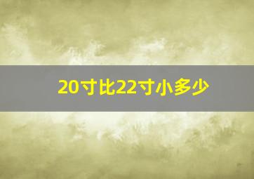 20寸比22寸小多少