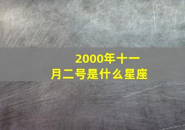 2000年十一月二号是什么星座