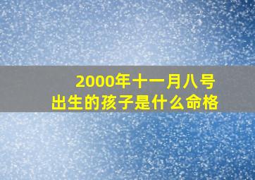 2000年十一月八号出生的孩子是什么命格